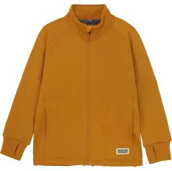 Pánská mikina Fleecová mikina COLOR KIDS Fleece Jacket - Brushed inside-Marmalade - 140