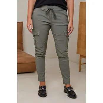 Dámské kalhoty Curvy Lady Khaki 2282178 44/46