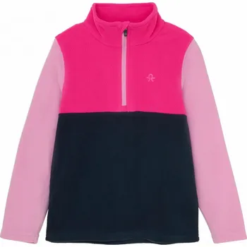 Chlapecká mikina Fleecová mikina COLOR KIDS Fleece Pulli - Colorblock-Pink Glo - 140