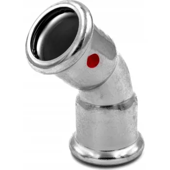 Fitinka C-STEEL lisovací koleno FxF 45° - 88,9 vnitřní - vnitřní, uhlíková ocel