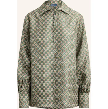 Dámská halenka Polo Ralph Lauren Dámská Hedvábná Košile, tmavě zelená /...