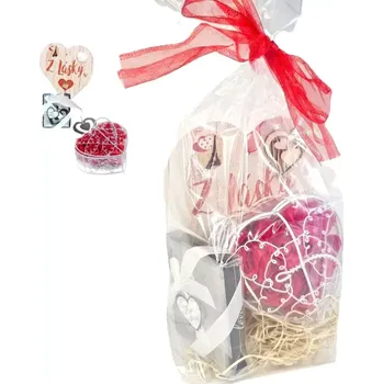 Žertovný předmět Balíček z lásky FOR YOU – mýdlové srdce a záložka do knížky – Darot