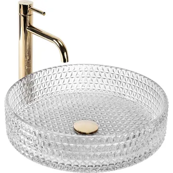 Rea Umyvadlo na desku Cristal Transparent 39