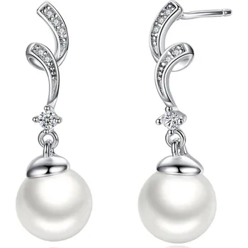 Náušnice Dámské stříbrné náušnice PEARL Ag 925