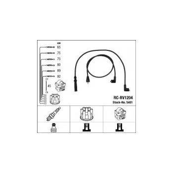 Zapalovací kabel Sada kabelů pro zapalování NGK RC-RV1204 - NISSAN, ROVER
