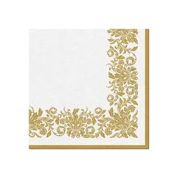 Papírový ubrousek Ubrousky PAW AIRLAID 40x40 cm - Golden Ornament [50 ks],rychlé dodání