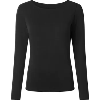 esmara® Dámské triko s lodičkovým výstřihem, dlouhý rukáv (černá, XS(32/34))