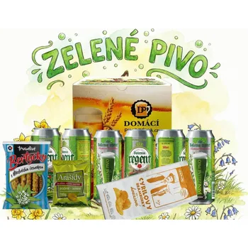 Pivo Dárková sada: 6× zelené pivo + pivní pochutiny | Velikonoce