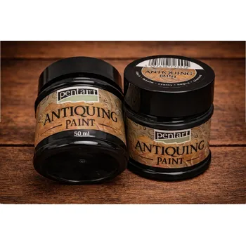 Pentart Antikovací barva – černá (50 ml)