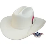 Stars and Stripes Westernový bílý klobouk - CATTLEMAN Velikost: 58 cm