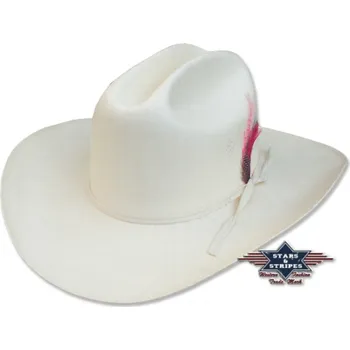 Klobouk Stars and Stripes Westernový bílý klobouk - CATTLEMAN Velikost: 58 cm