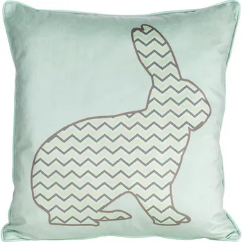Polštář Velikonoční polštář RABBIT mátová 45x45 cm Mybesthome Varianta: Povlak na polštář s výplní, 45x45 cm