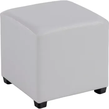 Obývací pokoj Taburet NIKI NEW - bílá textilní kůže - SLEVA 3% s kodem radost25