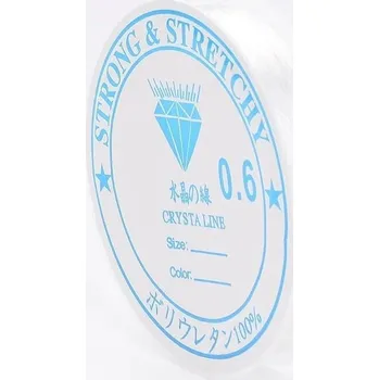 Textilie Pruženka bílá, elastický silikon šnůrka 0,6mm, cca 10,5m/role