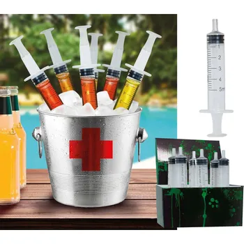 Karnevalový doplněk GuircaInjekční stříkačky na panáky- 6 ks