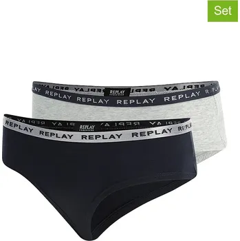 Dámské spodní prádlo Kalhotky Replay Underwear Schwarz/ Grau 7365645 L