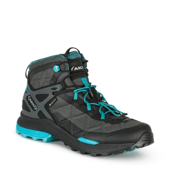 Pánská treková obuv Aku boty Rocket MID GTX WS Black-Turquoise Velikost: 5,5 UK (39 EU)