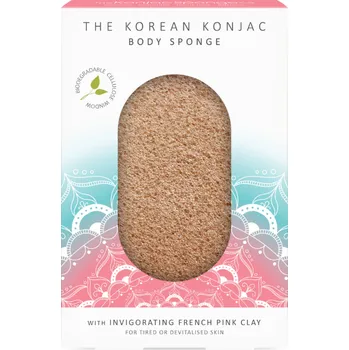 The Konjac Sponge Company Konjaková tělová houba mandala s růžovým jílem