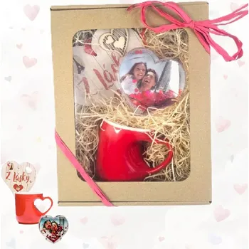 Žertovný předmět Dárek z lásky Srdíčkové ouško – hrníček a romantický fotorámeček – Darot