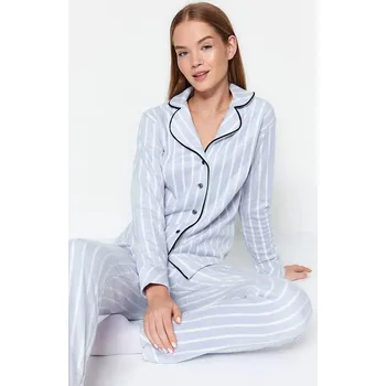 Dámské pyžamo trendyol Hellblau/ Weiß 3085463 XL
