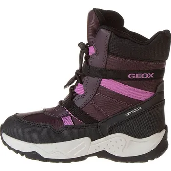 Dívčí kozačky Geox Aubergine/ Schwarz 6104328 24