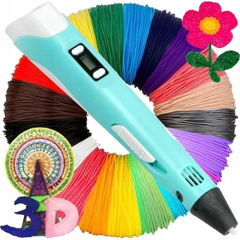 kreativní sada 3D pero pro děti – kreativní 3D kreslení + barevné filamenty 100m