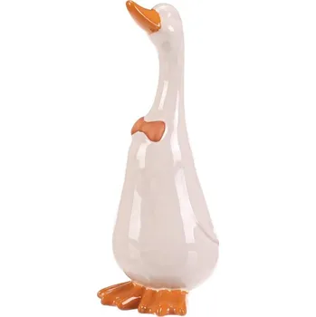 Autronic Kachna - keramická figurka, vel. L, barva bílá, sada 4 ks