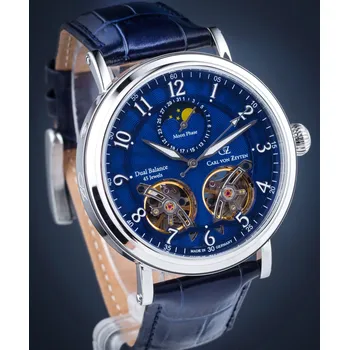 Hodinky Pánské hodinky Carl von Zeyten Murg Moonphase Automatic CVZ0054BL CVZ0054BL