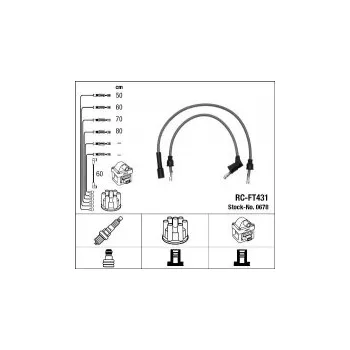 Zapalovací kabel Sada kabelů pro zapalování NGK RC-FT431 - FIAT, SEAT