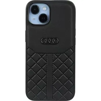 Pouzdro na mobilní telefon Audi Genuine Leather Zadní Kryt pro Apple iPhone 14 černá (57983118173)