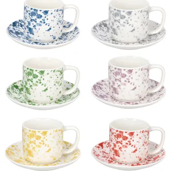 Tognana IVY APULIA Sada čajových šálků a podšálků 220 ml 6 ks vícebarevné