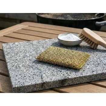 Grilovací nářadí Čisticí houbička s metalickým froté na grilovací kameny