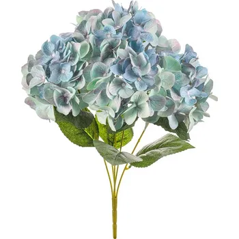 umělá květina Autronic Hortenzie - umělá kytice, barva modrá, sada 6 ks