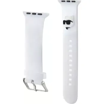 Řemínek na hodinky Karl Lagerfeld Choupette Head NFT Řemínek pro Apple Watch 42/44/45/49 bilá (3666339190149)