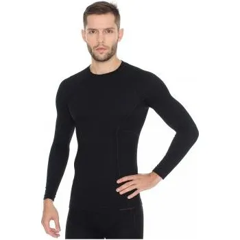 Pánské tričko Pánské tričko Brubeck Active Wool s dlouhým rukávem Barva Black, Velikost L