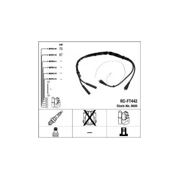Zapalovací kabel Sada kabelů pro zapalování NGK RC-FT442 - FIAT
