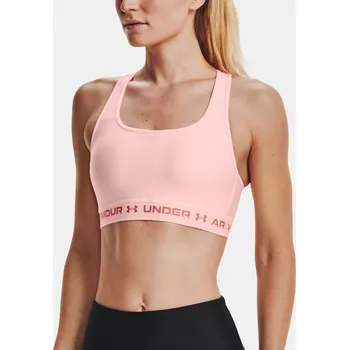Dámské spodní prádlo Under Armour Dámská podprsenka Crossback Mid Bra 1361034-658 Růžová XS
