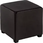 Taburet NIKI NEW - tmavě hnědá textilní kůže - SLEVA 3% s kodem radost25