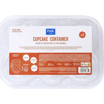 Úložný box PME Plastová krabice na cupcake (3x6ks)