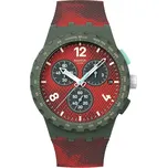 Hodinky unisex Swatch Essentials Crimson Foliage Chronograph SUSG410