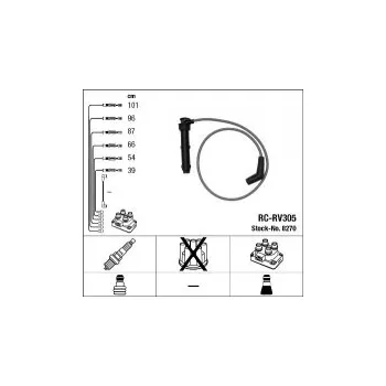Zapalovací kabel Sada kabelů pro zapalování NGK RC-RV305 - ROVER