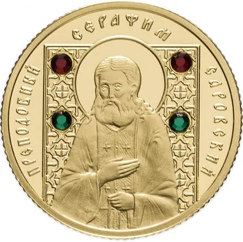 Zlatá mince Běloruska "Serafín Sarovský" 2008 (proof), 7,2 g ryzího zlata (0.900 proof)