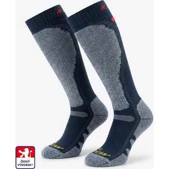 Jezdecké oblečení T/SKI podkolenky sportovní zimní SKI SNOWBOARD 39-41 Modrá