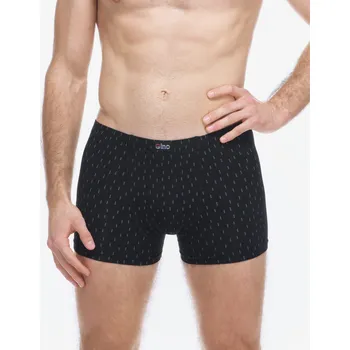 Boxerky GINA 73137P Boxerky kratší nohavička Barva: Černá-Tm. šedá, Velikost: M/L