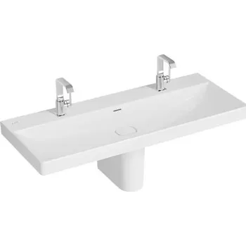 Umyvadlo Vitra METROPOLE umyvadlo 120 cm, se 2 otvory pro baterie a přepadem, hygiene