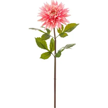 umělá květina Autronic Jiřina velkokvětá - umělá řezaná, barva světle-růžová, sada 4 ks