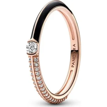 Prsten Pandora Pozlacený prsten se zirkony a glazurou Rose Me 182528C01 50 mm + 2 měsíce na vrácení zboží