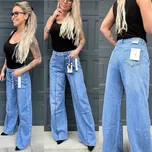 Široké džíny VICTORIA Velikost: M, Barva: Modrá