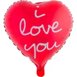 Foliový balónek srdce I Love You červené 52cm