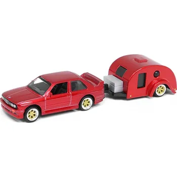 autíčko BMW 3 Series M3 1988 + přívěs 1:64 - Maisto BMW M3 E30 + Traveler Trailer - kovový model